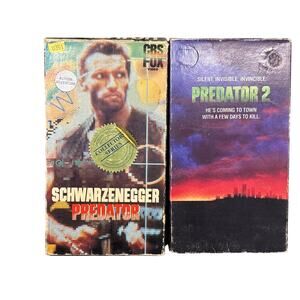 Predator 1 & 2 VHS bundle Arnold Schwarzenegger 80s/90s action film movie lot